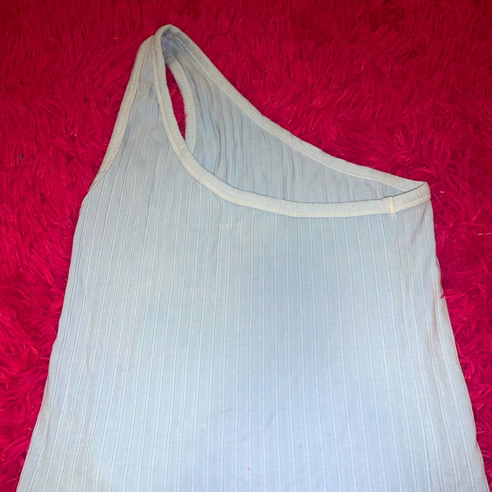 Light blue american eagle off the shoulder tank